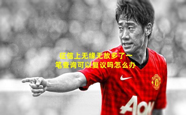 征信上无缘无故多了一笔查询可以复议吗怎么办