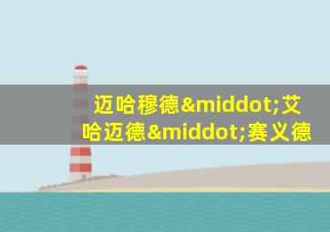 迈哈穆德·艾哈迈德·赛义德